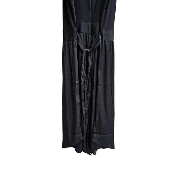 Loft Black Sleeveless Midi Dress with Silky Skirt, Size Medium - Picture 6 of 12